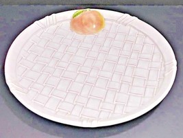 Barbara Eigen Block Molde 3D Peaches Plate 13 1/2&quot; Hand Painted Portugal - £19.66 GBP