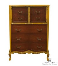 VINTAGE ANTIQUE Louis XV French Provincial Style 40&quot; Two Tone Chest of Drawer... - £1,199.02 GBP