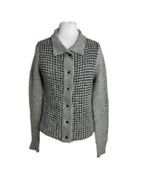 Cabi Womens Cardigan Sweater Size Small Style 3006 Square Stitch Gray Snap Knit - £15.12 GBP