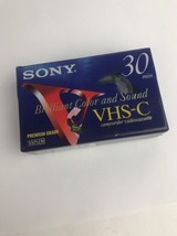 Sony VHS-C 30 Premium Grade Blank Sealed Compact Camcorder Tape Cassette... - $10.00