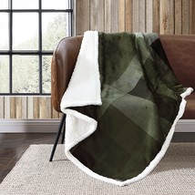 Eddie Bauer Home Throw Blanket Reversible Sherpa Fleece Bedding, Home Decor For - £25.96 GBP