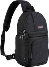 Mosiso Camera Sling Bag, Dslr/Slr/Mirrorless Camera Case Shockproof, Black - £39.68 GBP