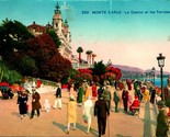 Vtg Cartolina 1928 Monaco Monte-Carlo Le Casinò Presso Les Terrasses - $10.20
