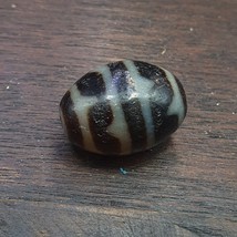 4 Stripes Tibetan Old Agate Dzi Bead Amulet Pendant - $55.20
