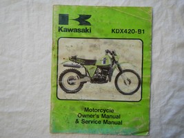 1981 Kawasaki KDX420 KDX 420 B1 KDX420-B1 owner's service repair shop manual - $10.52