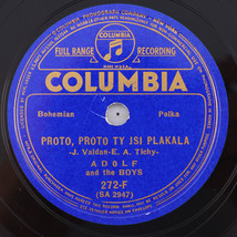 Adolf &amp; The Boys Proto Ty Jsi Plakala/Laendler No. 20 78 rpm Record 272-... - $71.38