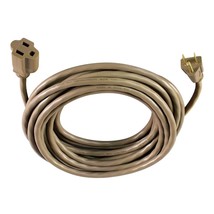 25Ft 16Awg 3 Prong / 7.6M Sjtw 16/3 Tan Single Outlet Outdoor Extension ... - $38.99