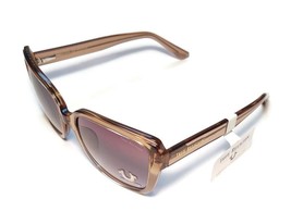 NWT $125 TRUE RELIGION Transparent Bronze Sunglasses + Case - $59.99