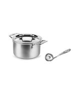 All-Clad D55504 D5 Brushed  5-Ply 4-qt Ultimate Soup Pot All-clad ladle ... - $3,106.92 MXN