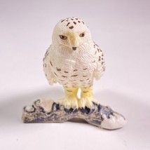 Schleich Snowy Owl On Branch Snow White &amp; Black Retired Plastic Figure - £7.90 GBP