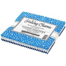 5&quot; Charm Pack Holiday Charms Blue Colorstory Cotton Fabric Precuts M517.76 - £11.34 GBP