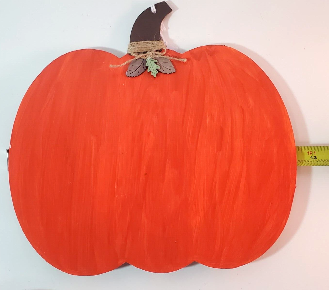 Painted Pumpkin Wall Decor Craft DIY Orange Add Your Message Item image 2