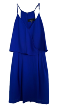 Adelyn Rae Women&#39;s Crepe Flirty Overlay Sleeveless Mini Dress Size XS Royal Blue - £11.73 GBP