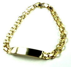 FANTASTICO ITALIAN~14K GOLD FINE *ID* BRACELET (15.67g)~European Oval-Ba... - £1,488.90 GBP