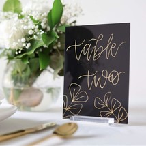 5X7 Inch Blank Tint Black Acrylic Sign For Wedding | Diy Table Number Si... - £55.12 GBP