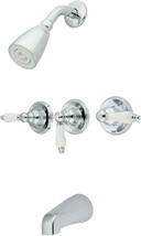 Kingston Brass Kb231Pl Tub And Shower Faucet With 3-Porcelain, Inch Spout Reach - £93.51 GBP