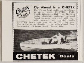 1955 Print Ad Chetek Boats with Wisconsin Oak Ribs Made in Chetek,Wisconsin - £6.56 GBP