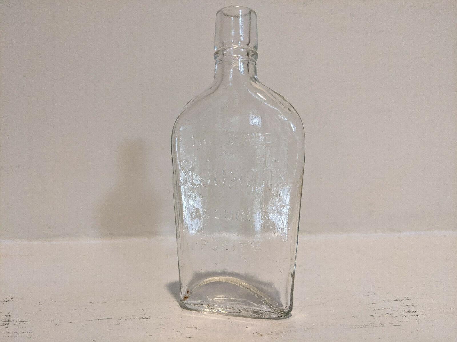 Primary image for Early 1900s St Joseph's Medicine Bottle  Assures Purity Vintage Apothecary Jar