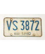 1969 Ohio License Plate VS 3872 - £11.83 GBP