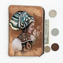 African Woman Portrait Profile : Gift Coin Purse Ethnic Art Black Culture Ethno - £7.98 GBP