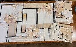 Vintage Springmaid Wondercale Floral Goemetric Twin Size Sheet 4 pc Set - $64.61