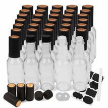 Glass Bottles, 5Oz Clear Woozy Bottles With Shrink Capsules,Small Wine Bottles W - £43.90 GBP