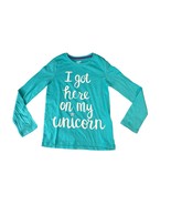 Spotted Zebra Girls Medium Teal Long Sleeve Crew Neck T-shirt - $9.49