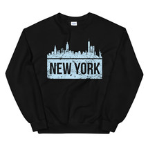 Vintage New York Skyline City View Map of NYC Tee Unisex Sweatshirt - £23.97 GBP