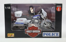 VINTAGE 1998 Maisto Harley Davidson Milwaukee Police 1:18 Motorcycle - £23.45 GBP