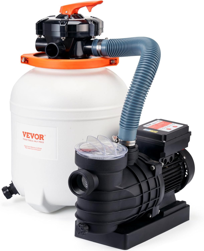 1/2 HP Pool Pump, Digital Programmer Timer, Filters Combo Set W/ 6-Way M... - $259.42