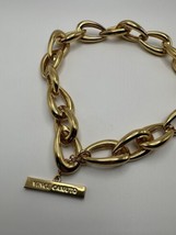 Vintage Chunky Signed Designer Vince Camuto Gold Chain Necklace 18.25” X 2cm - £30.70 GBP
