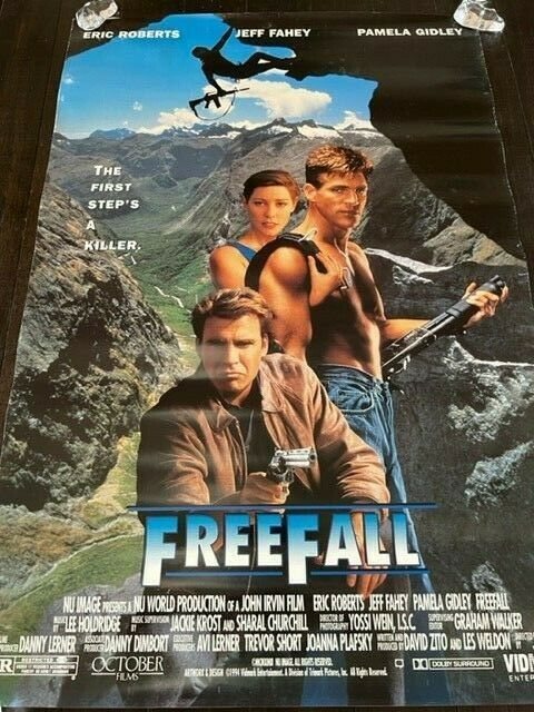 Primary image for Movie Theater Cinema Poster Lobby Card 1994 Freefall Free Fall Eric Roberts vtg