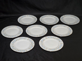 Vintage NORLEANS 6.25&quot; Bread / Dessert Plate BLUE BELL Pattern - Set Of 8 - $27.70