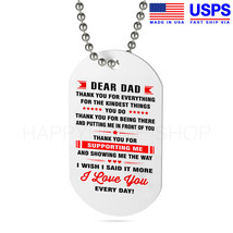 Dog Tag Birthday Gift for Dad Thank you for Everything Father&#39;s Day Gift -D352 - £27.72 GBP+