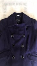 EXPRESS DESIGN STUDIO Wool Blend Double Breasted Coat Size Small Rich Pu... - $35.17