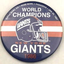 Super Bowl XXI New York Giants World Champions Vintage 80s Pin Button Pinback - $9.95