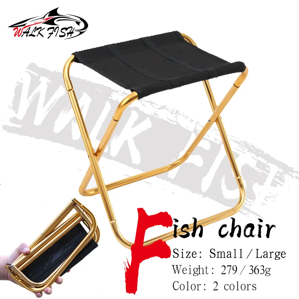 WALK FISH Folding Fishing Chair Lightweight Picnic Camping Chair Foldable - £18.53 GBP+