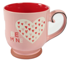 Be Mine Pink and Red Valentine Mug Cup 17 Ounce New With Tags Hearts Ret... - $17.75