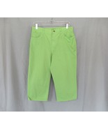 Lauren Jeans Co Ralph Lauren pants cropped 8P green straight 100% cotton - £12.99 GBP