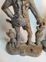 Antique English Mr. & Mrs. Ally Sloper Figural Cast Iron Doorstops image 4