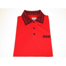 Men Sports Shirt DE-NIKO Short Sleeves Cotton Fashion Polo Shirt DBK109 Red image 5