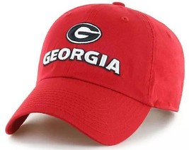 Georgia Bulldogs NCAA Red Clean Up Relaxed Fit Dad Hat Cap Adult Mens Ad... - $24.99