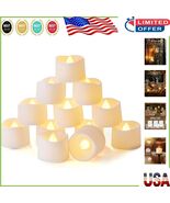 Warm White LED Tealight Candles with Built-In Timer - 12-Pack for All Oc... - $34.53 CAD