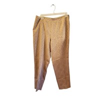 Ann Taylor Petites Size 10 Gold Brown Patterned Dress Pants - $29.70
