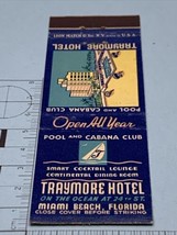 Front Strike Matchbook Cover  Traymore Hotel Miami Beach, Florida  gmg unstruck - £9.74 GBP