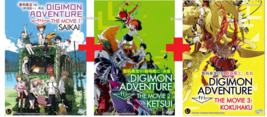 Dvd Japan Anime Digimon Adventure Tri Movie 1 Saikai 2 Ketsui 3 Kokuhaku Eng Sub - £25.73 GBP