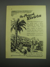 1948 French National Tourist Office Ad - The French Riviera - £14.54 GBP