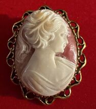 Vintage Cameo Brooch Pin - Dress Pin - $15.00