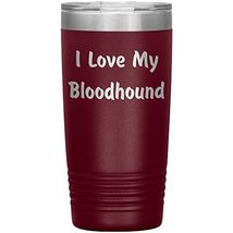 Love My Bloodhound v4-20oz Insulated Tumbler - Maroon - £23.84 GBP