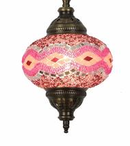 Handmade Pendant Ceiling Lamp Mosaic Shade, 2019 Stunning 16.5&quot; Height - 7&quot; Glob - £38.41 GBP